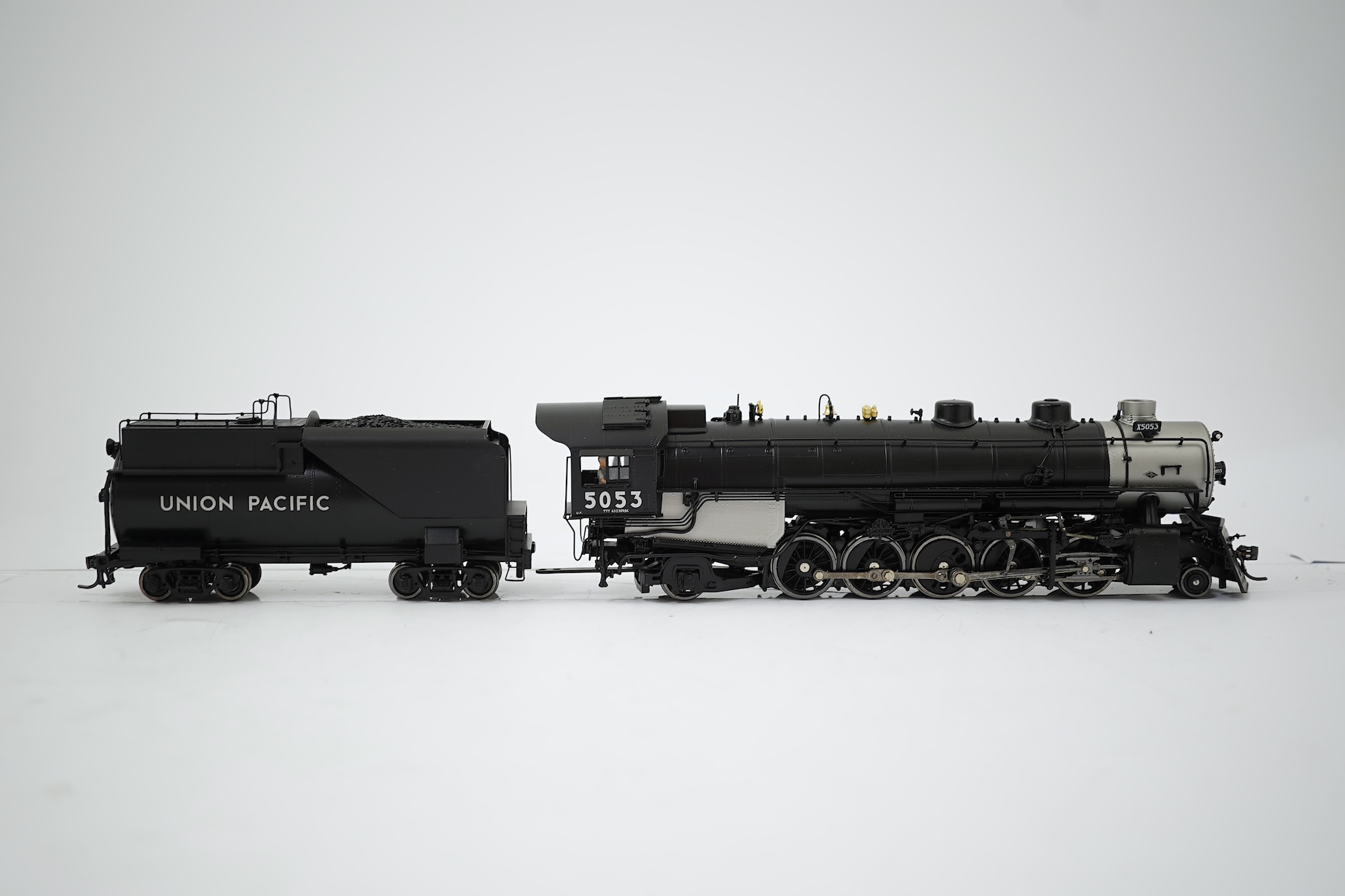 A boxed HO gauge Broadway Limited Paragon Series (1294) model of Union Pacific TTT-6, 5053, 2-10-2 locomotive with bogie tender, powered for two rail operation.